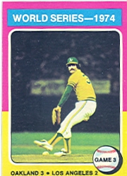 1975 Topps Mini Baseball Cards      463     Rollie Fingers WS3